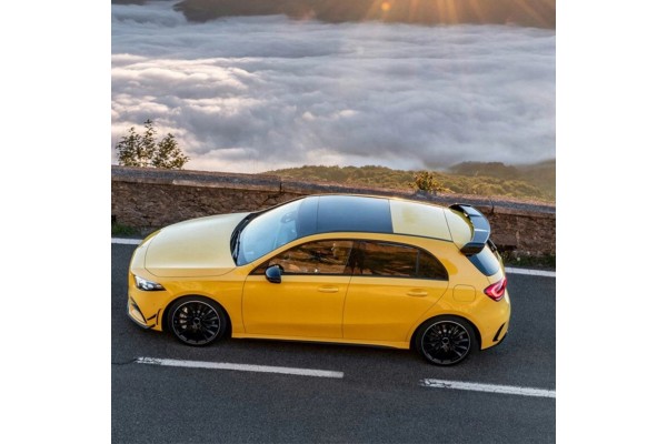 Spoiler Lip Mercedes W177 A35 A45 AMG Estilo Negro Brillante