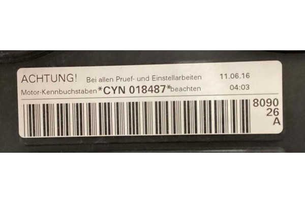 Motor AUDI 2.0 TFSi CYN CYNB 252KW 185 CV 16 km para A6 A7