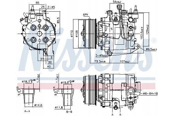 COMPRESSOR AIR CONDITIONING COMPRESSOR 890195 NISSENS Compressor ID TRSE09