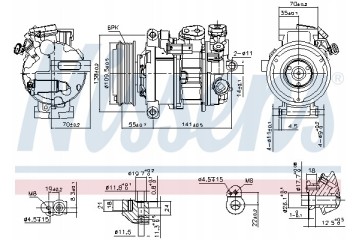 COMPRESSOR AIR CONDITIONING COMPRESSOR 890595 NISSENS Packaging status original