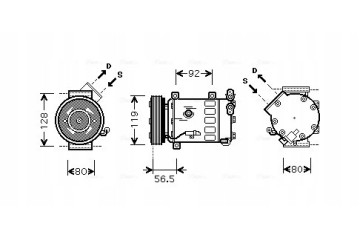 AVA Quality cooling CNAK242 Air conditioning compressor PEUGEOT CITROEN 9651911480 Part manufacturer AVA Quality cooling