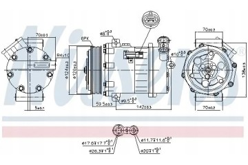 COMPRESSOR AIR CONDITIONING COMPRESSOR 890063 NISSENS Product weight with unit packaging 11 kg
