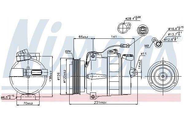 COMPRESSOR AIR CONDITIONING COMPRESSOR 89054 NISSENS Quality of parts according to GVO Q original with factory logo OEM OES