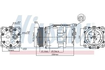 COMPRESSOR AIR CONDITIONING COMPRESSOR 89055 NISSENS Car type buses cargo vans passenger cars
