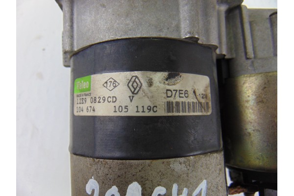 D7E6  MOTOR ARRANQUE RENAULT MEGANE I FASE 2 CABRIOLET (EA...) 1.6 16V Dynamique 1999 D7E6 201641 RENAULT - 1