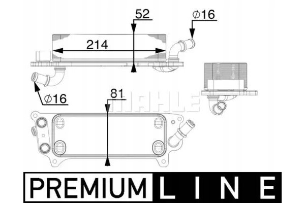 GEARBOX OIL COOLER CLC 77 000P MAHLE Packaging status original