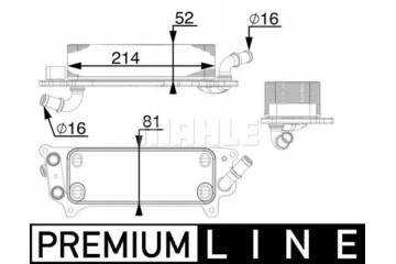 GEARBOX OIL COOLER CLC 77 000P MAHLE Packaging status original