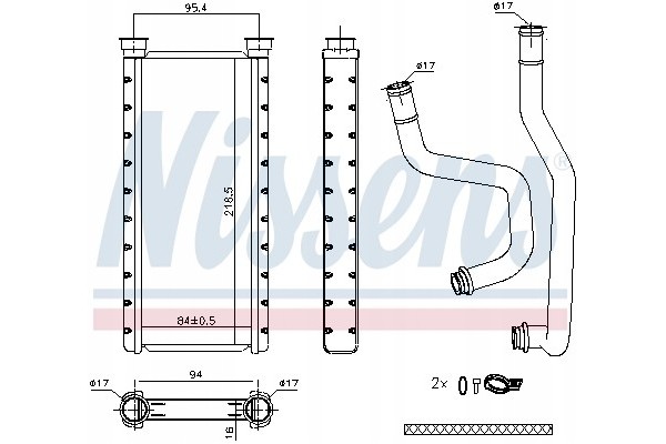 NISSENS 707183 car heaters and exchanger Car type passenger cars