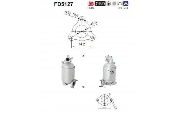 PARTICULATE FILTER FAP DPF FD5127 AS HYUNDAI