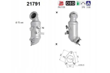 CATALYST EURO EMISSION 5 EURO EMISSION 6 21791 AS Packaging status original
