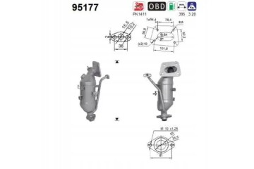 CATALYST EURO EMISSION 6 95177 AS CITROEN PEUGEOT Packaging status original