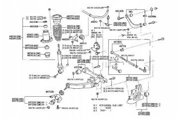 SWING ARM SCREW SLEEVE TOYOTA AVENSIS T25 03 08 REAR S Car type passenger cars