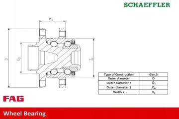 WHEEL BEARING FRONT 713 6704 20 FAG JEEP Packaging status original