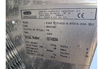 Unidad de Enfriamiento Carrier Supra MT con 2 Evaporadores