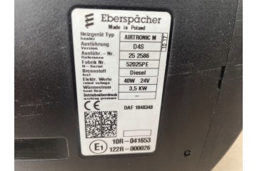 PARKING HEATER WEBASTO 1848348 DAF XF 106 17R Part manufacturer DAF OE