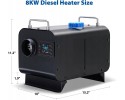 Diesel Air Heater 8kw 1 Hole 8kW 12V Heating 12V EAN GTIN 758439384498
