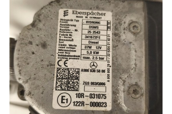 Webasto 5 0kW 12V 37W Crafter 2E Sprinter II W906 Quality of parts according to GVO O original with manufacturer s logo OE