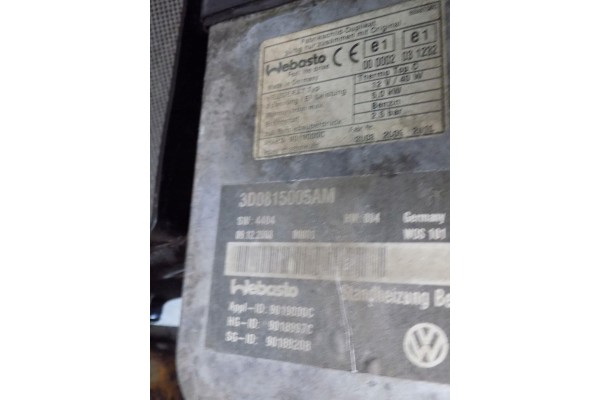 VW PHAETON WEBASTO HEATING 3D0815005AM Car type passenger cars