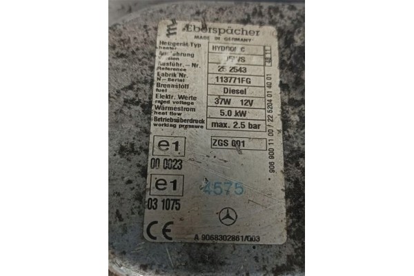 WEBASTO EBERSPAECHER HYDRONIC D5WS MERCEDES SPRINTER 906 W906 A9068302861 Product weight with unit packaging 1 kg