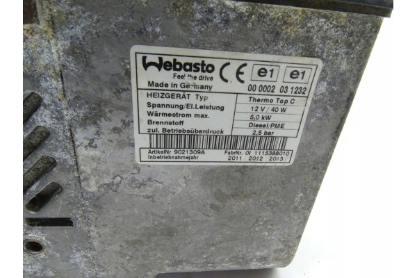 PARKING HEATER WEBASTO VW PHAETON 3D0815005AK Catalog number of the part OGRZEWANIE POSTOJOWE WEBASTO VW 3D0815005AK