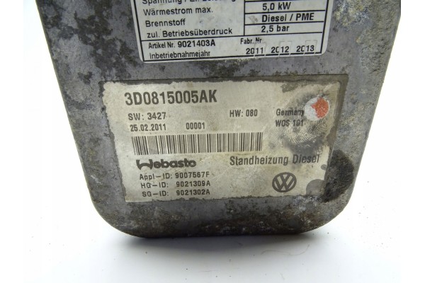 PARKING HEATER WEBASTO VW PHAETON 3D0815005AK Packaging status replacement