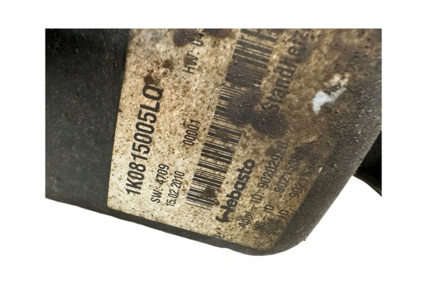 Parking heater Webasto Volkswagen Caddy 1K0815005LQ Catalog number of the original 9021538A