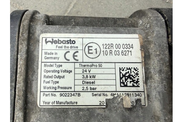 Calefactor estacionario WEBASTO 9022347B para MERCEDES ACTROS MP4 16R