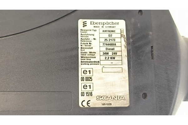 WEBASTO HEATING 1851020 SCANIA R 420 R420 Catalog number of the part 1851020