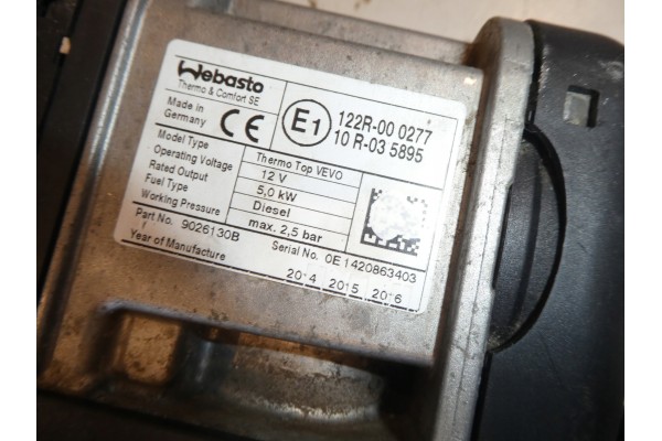 WEBASTO HEATER VW SHARAN 7N0 90261130B Part manufacturer Volkswagen OE