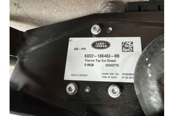 Jaguar Land Rover Range Rover heater webasto heating K8D2 18K463 BB Car type passenger cars