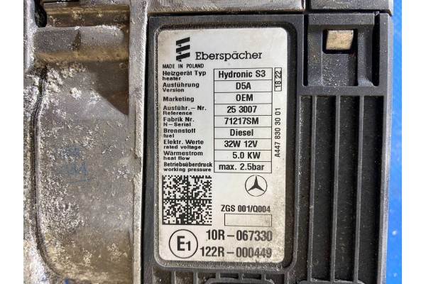 Webasto Mercedes 447 V class 4478303001 Catalog number of substitutes ZGS001QQ04