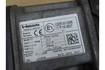 WEBASTO PARKING HEATER A2465002200 MERCEDES CLA W117 Product weight with unit packaging 1 kg