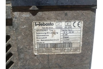 PARKING HEATER WEBASTO CITROEN C8 000002021232 98880G Catalog number of the original 98880G