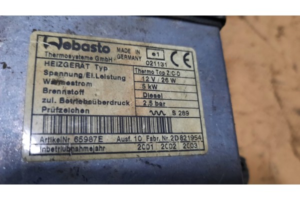 Webasto Peugeot 806 2.0D 65987E