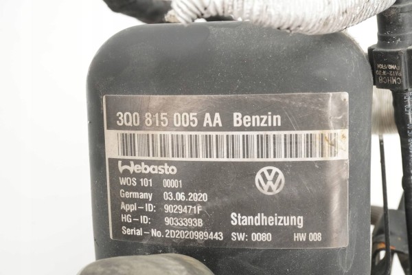 Calefactor estacionario Webasto para VW Passat B8 3Q0815005AA 9033393B