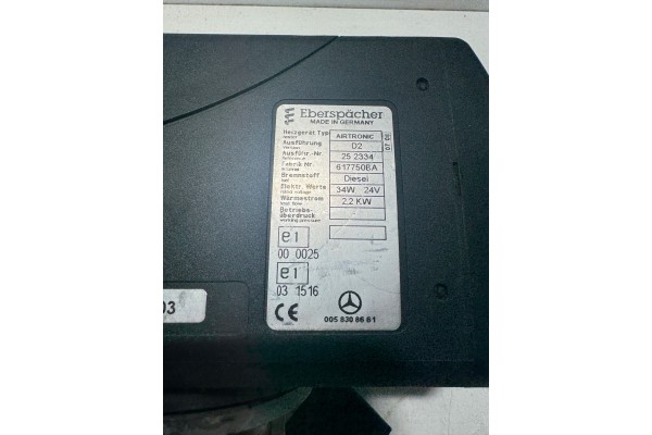 Webasto Stop heating Mercedes Axor Atego D2 2 2 kW Catalog number of the part Webasto Ogrzewanie Postojowe Mercedes Axor Atego D