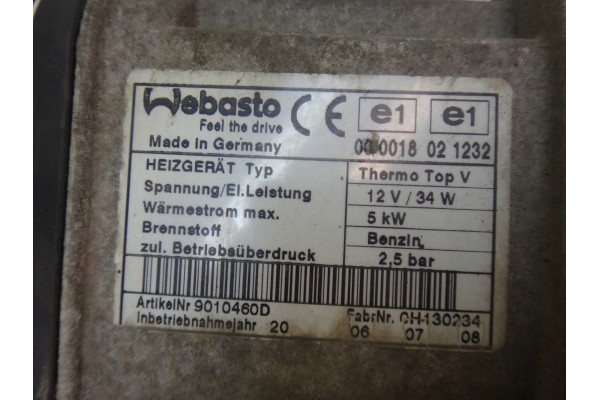 WEBASTO PARKING HEATER FURNACE BMW E90 E91 E92 E93 PETROL THERMO TOP V Part manufacturer BMW OE
