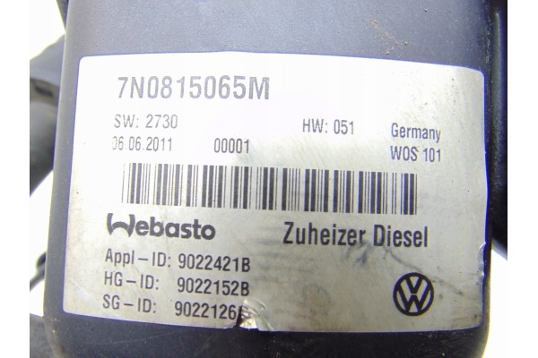 WEBASTO PARKING HEATING VW SHARAN 7N 10 2 0 TDI 7N0815065M Catalog number of the original 7N0815065M