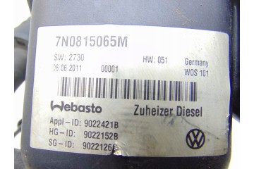 WEBASTO PARKING HEATING VW SHARAN 7N 10 2 0 TDI 7N0815065M Catalog number of the original 7N0815065M