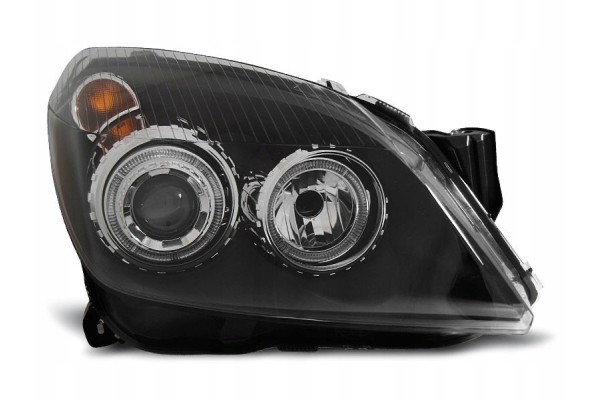 Front lamps OPEL ASTRA H 03 04 09 ANGEL EYES BLACK Car type passenger cars