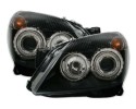 Front lamps OPEL ASTRA H 03 04 09 ANGEL EYES BLACK Type of low beam headlights traditional halogen