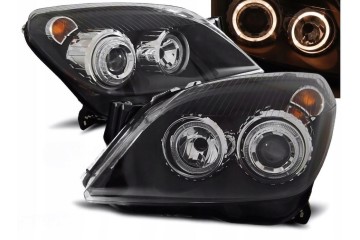 Front lamps OPEL ASTRA H 03 04 09 ANGEL EYES BLACK Catalog number of substitutes 442 1140L LD EM 442 1140R LD EM 550909 e 550909