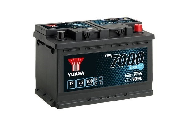 CAR BATTERY YUASA EFB 75AH 700A YBX7096