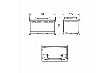 CAR BATTERY YUASA EFB 75AH 700A YBX7096 Catalog number of the part YBX7096