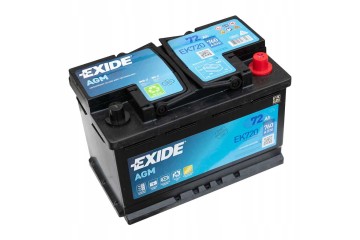 Battery Exide AGM EK700 new model EK720 12V 72Ah fresh 2025 Catalog number of the part EK700