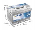 CAR BATTERY VARTA SLI DYNAMIC E38 12V 74AH 750A NEW MODEL Catalog number of the part 5744020753162
