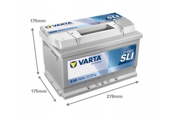 CAR BATTERY VARTA SLI DYNAMIC E38 12V 74AH 750A NEW MODEL Catalog number of the part 5744020753162
