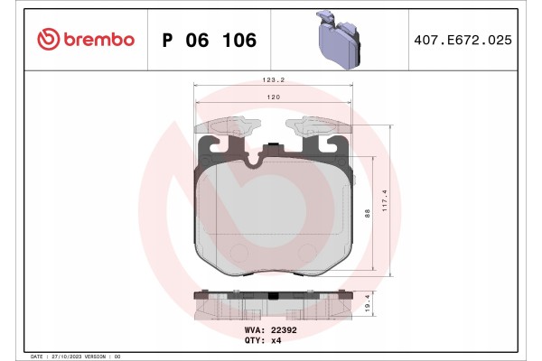 BRAKE PADS FRONT ALFA ROMEO 166 ALPINA BMW Packaging status original