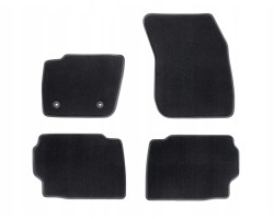 Premium Velour Floor Rugs Pattern vignale Front and Back Black