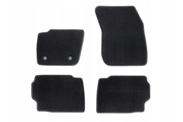 Premium Velour Floor Rugs Pattern vignale Front and Back Black